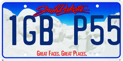 SD license plate 1GBP55