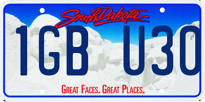 SD license plate 1GBU30