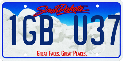 SD license plate 1GBU37