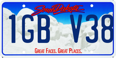 SD license plate 1GBV38