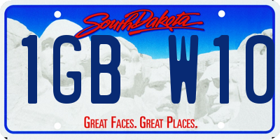 SD license plate 1GBW10