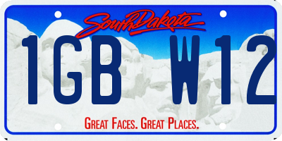 SD license plate 1GBW12