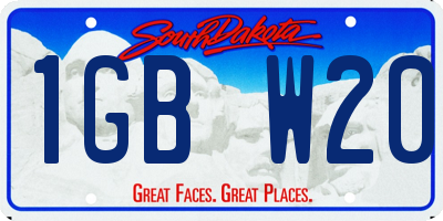 SD license plate 1GBW20