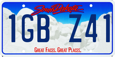 SD license plate 1GBZ41