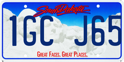 SD license plate 1GCJ65