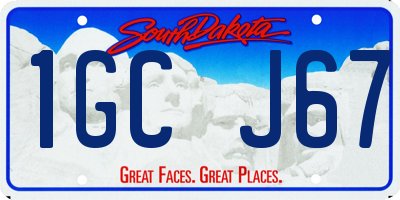 SD license plate 1GCJ67