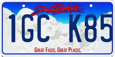 SD license plate 1GCK85
