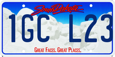 SD license plate 1GCL23