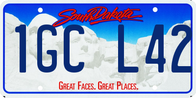 SD license plate 1GCL42
