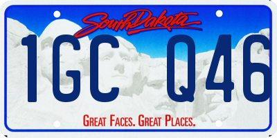 SD license plate 1GCQ46