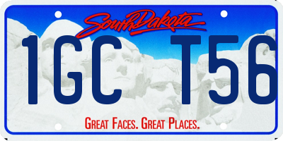 SD license plate 1GCT56