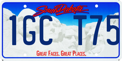 SD license plate 1GCT75
