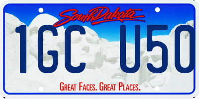 SD license plate 1GCU50