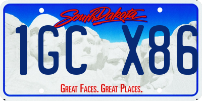 SD license plate 1GCX86