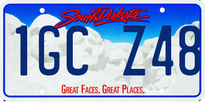 SD license plate 1GCZ48