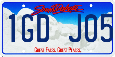 SD license plate 1GDJ05