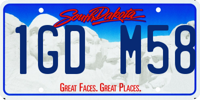 SD license plate 1GDM58