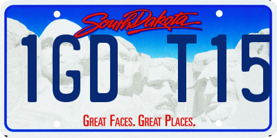 SD license plate 1GDT15