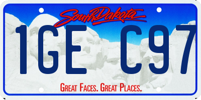 SD license plate 1GEC97