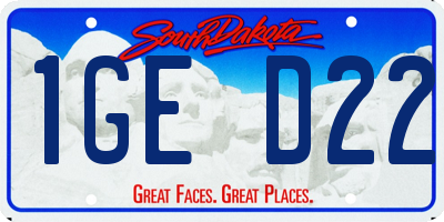 SD license plate 1GED22