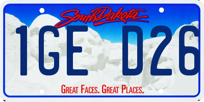 SD license plate 1GED26
