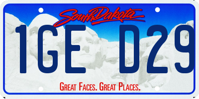 SD license plate 1GED29