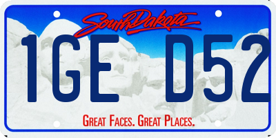 SD license plate 1GED52