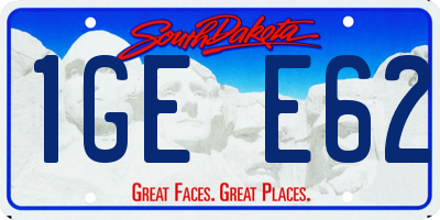 SD license plate 1GEE62