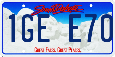 SD license plate 1GEE70
