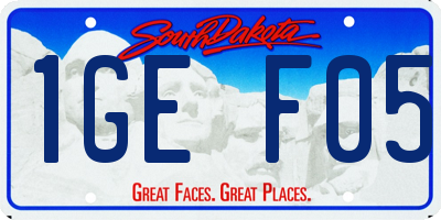 SD license plate 1GEF05