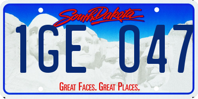 SD license plate 1GEO47
