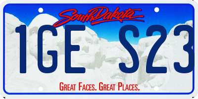SD license plate 1GES23