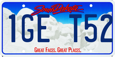SD license plate 1GET52