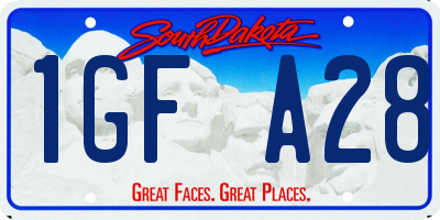 SD license plate 1GFA28