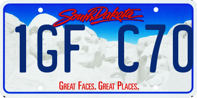 SD license plate 1GFC70