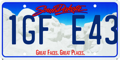 SD license plate 1GFE43