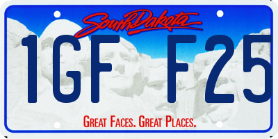 SD license plate 1GFF25