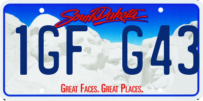 SD license plate 1GFG43