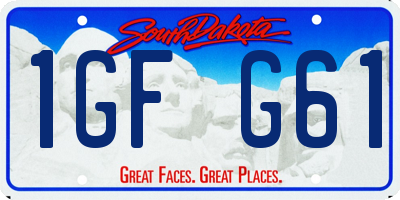 SD license plate 1GFG61