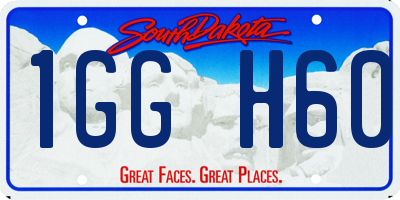 SD license plate 1GGH60