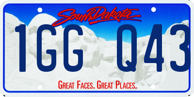 SD license plate 1GGQ43