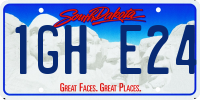 SD license plate 1GHE24