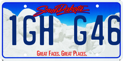 SD license plate 1GHG46
