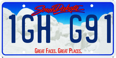SD license plate 1GHG91