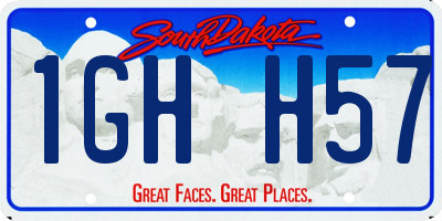 SD license plate 1GHH57