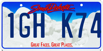 SD license plate 1GHK74