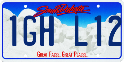 SD license plate 1GHL12