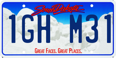 SD license plate 1GHM31