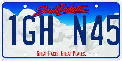 SD license plate 1GHN45