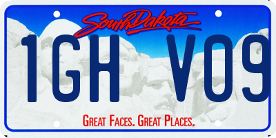 SD license plate 1GHV09